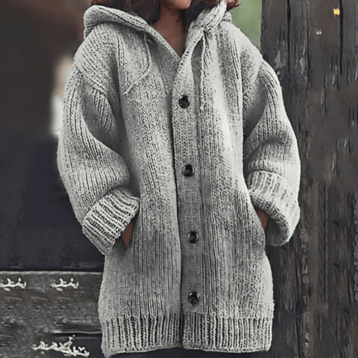 Wies | Soft Knit Hooded Cardigan