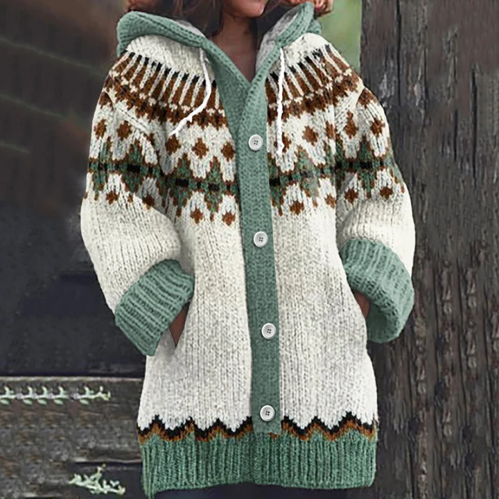 Thea | Warm Knit Hooded Cardigan