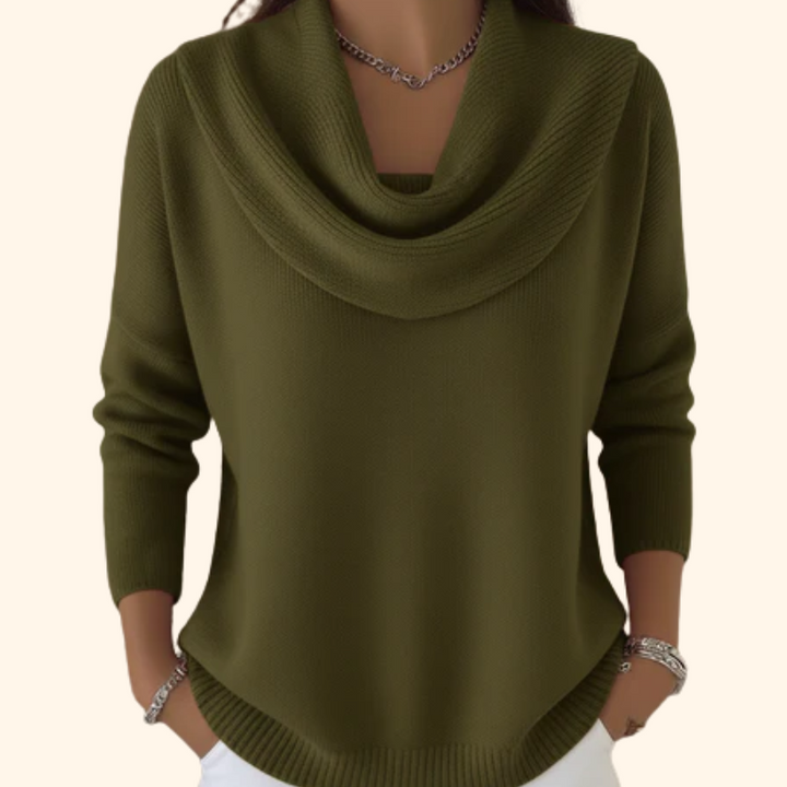 Vivienne | Cowl Neck Knit Sweater