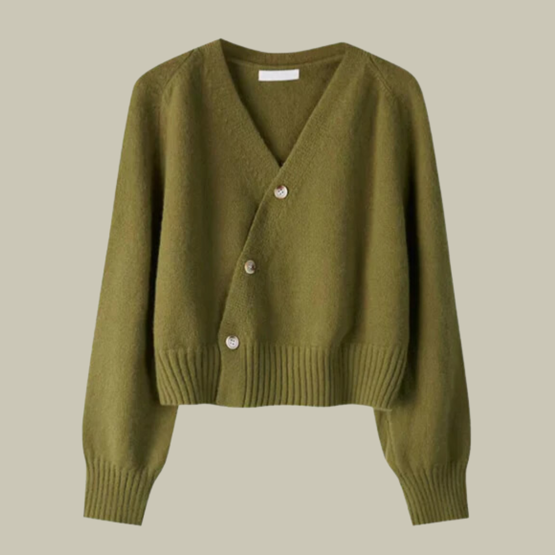 Vanessa | Cross-Button V-Neck Cardigan