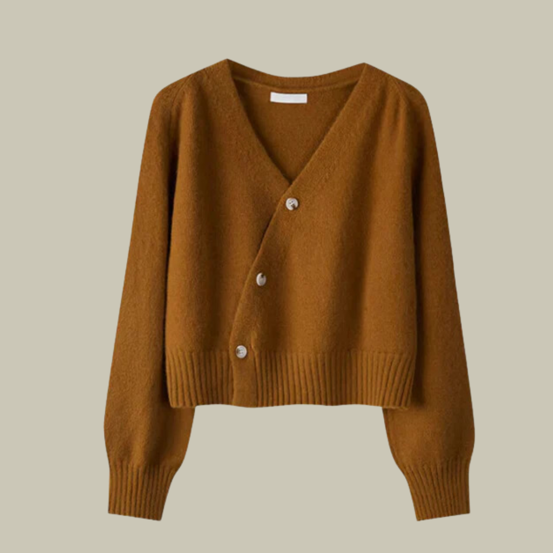 Vanessa | Cross-Button V-Neck Cardigan