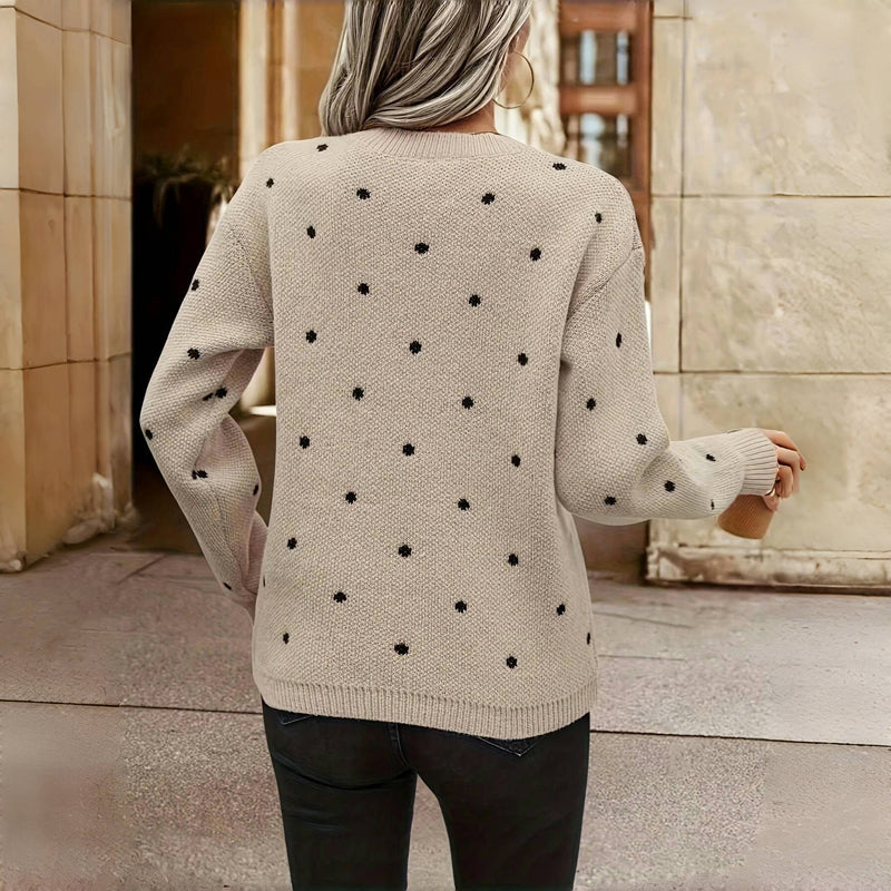 Winifred | Polka Dot Knit Sweater
