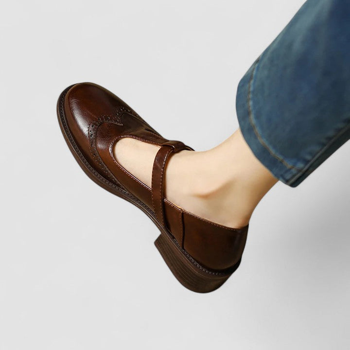 Geraldine | T-Strap Brogue Mary Janes