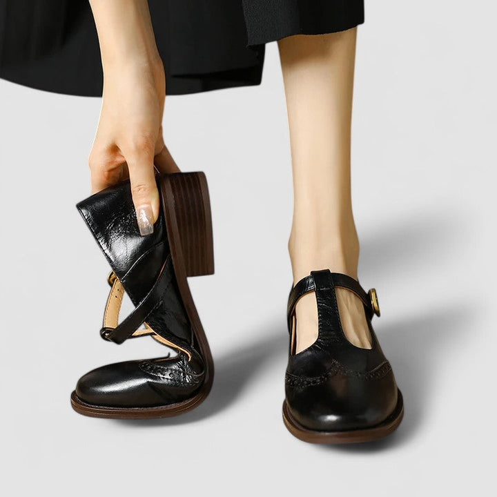 Geraldine | T-Strap Brogue Mary Janes