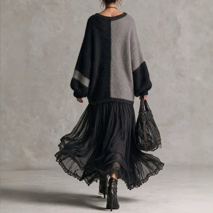 Kara | Color Block Knit Dress