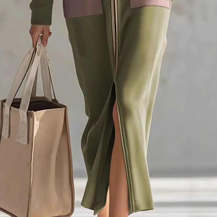 Sheena | Hooded Zip Front Dress