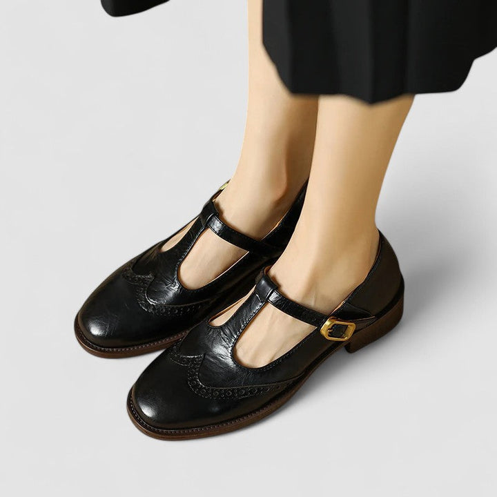Geraldine | T-Strap Brogue Mary Janes