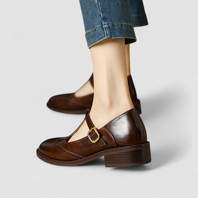 Geraldine | T-Strap Brogue Mary Janes