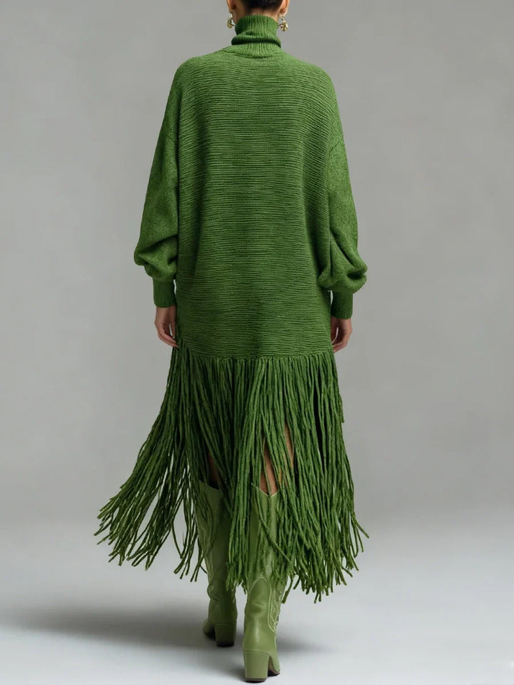 Ginger | Fringe Knit Sweater Dress