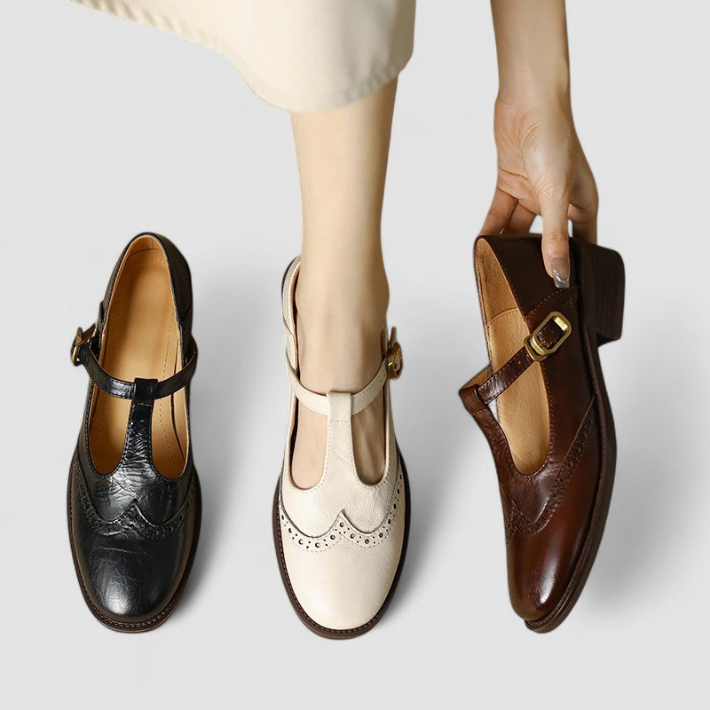 Geraldine | T-Strap Brogue Mary Janes