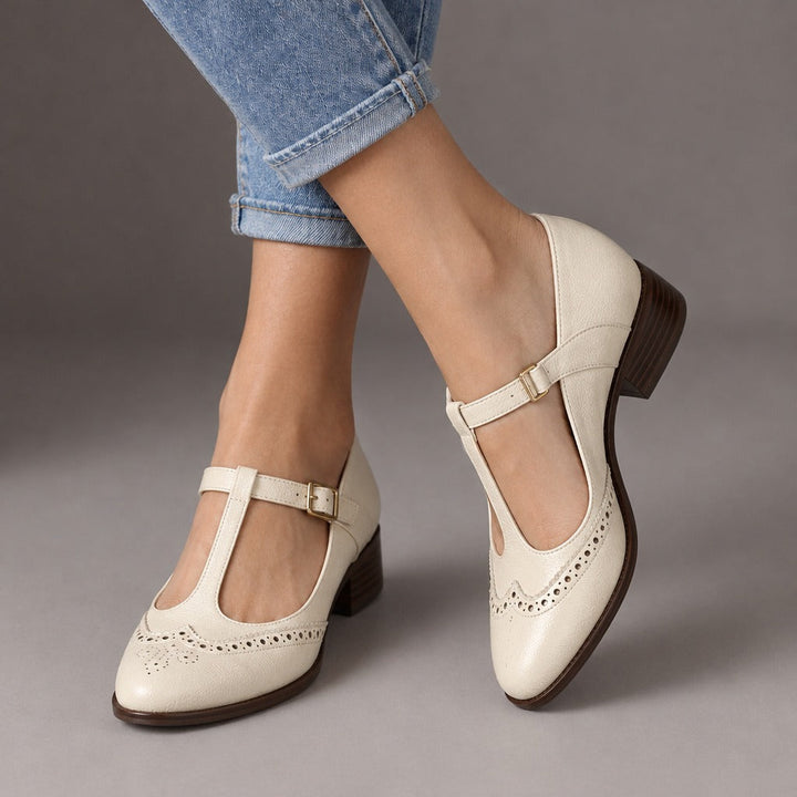 Geraldine | T-Strap Brogue Mary Janes