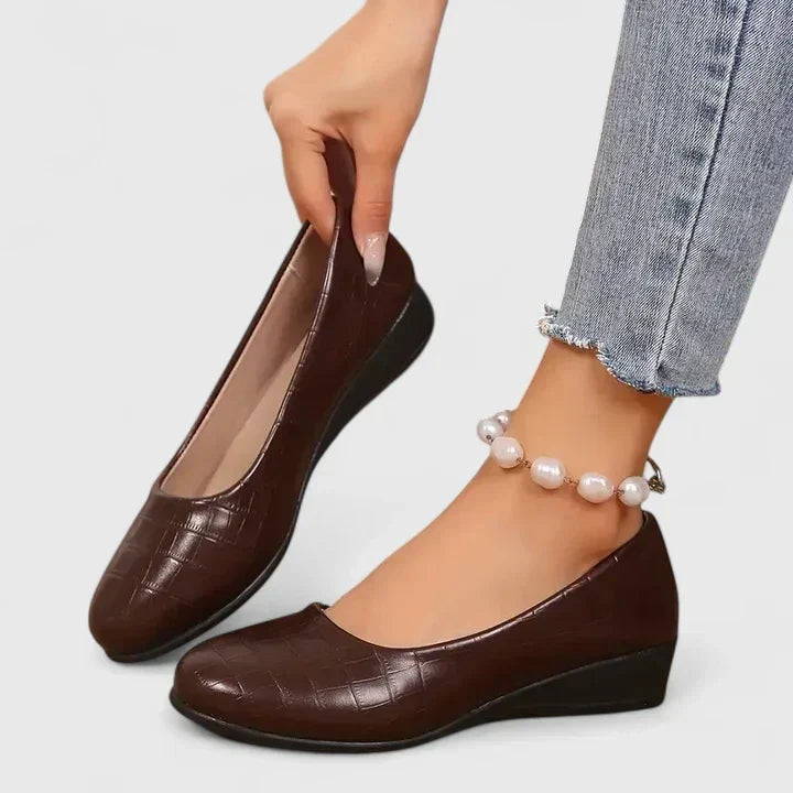 Stacy | Slip On Wedge Shoes