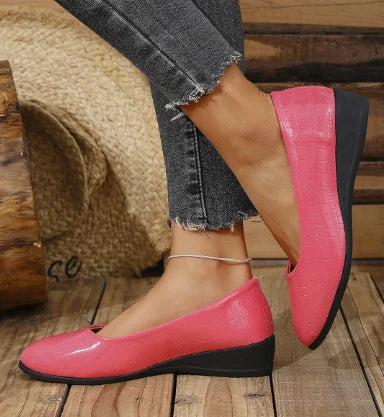Stacy | Slip On Wedge Shoes