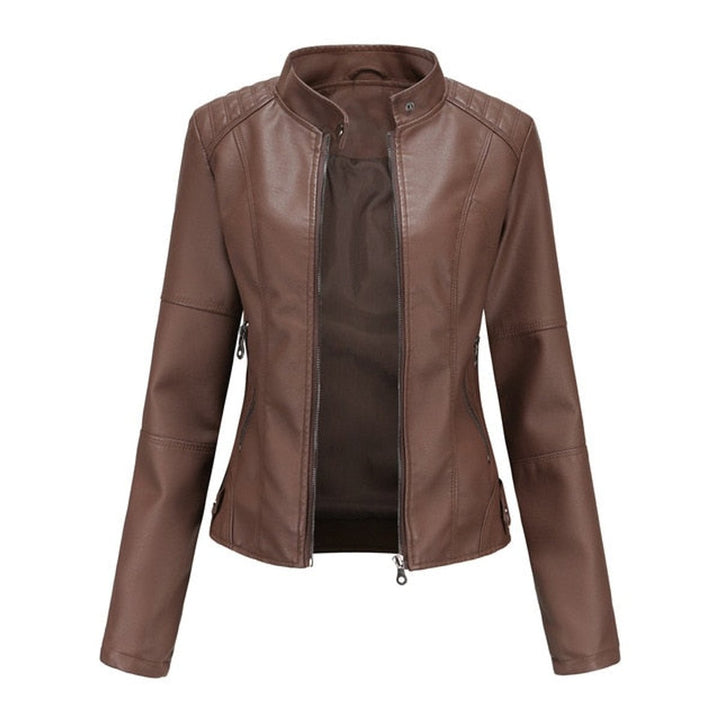 Yasmin | Tailored Stand-Collar Moto Jacket
